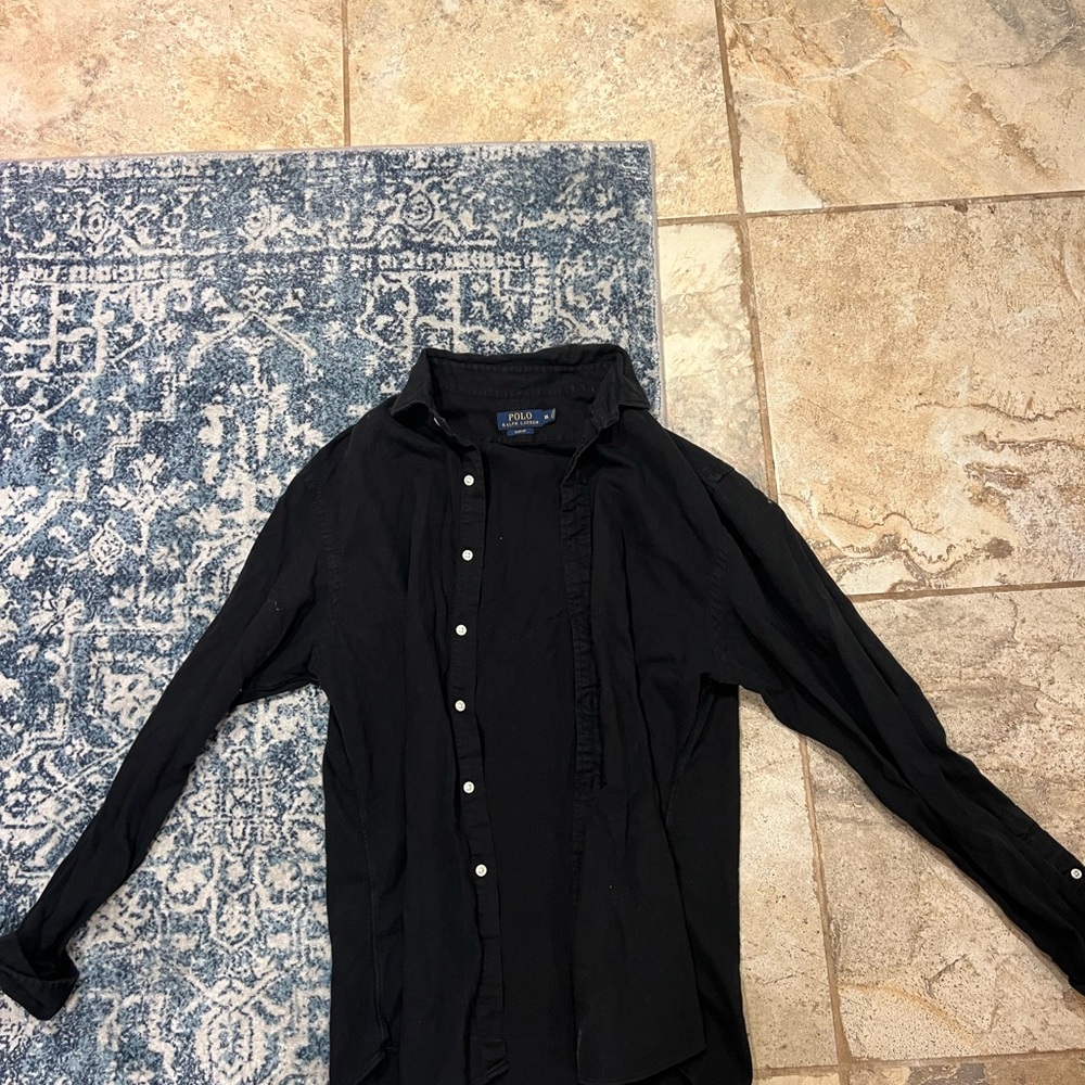 Polo by Ralph Lauren Men's Classic Black Button Down Shirt